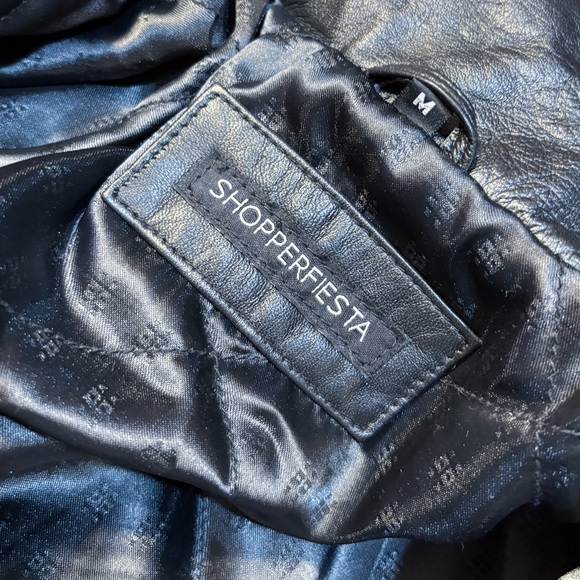 Shopperfiesta Zaylee Lambskin Leather Star Biker Jacket - Picture 8 of 8